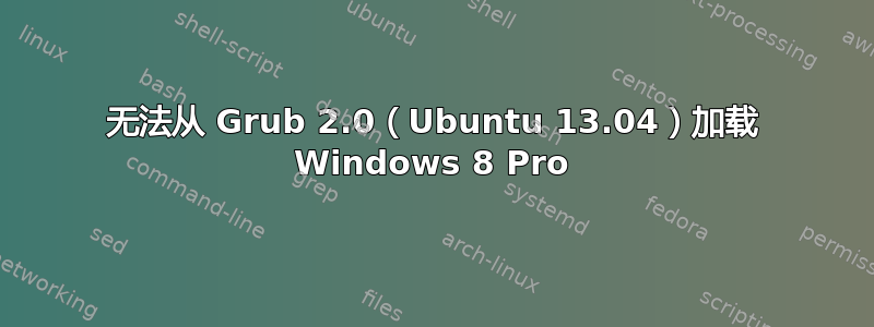 无法从 Grub 2.0（Ubuntu 13.04）加载 Windows 8 Pro