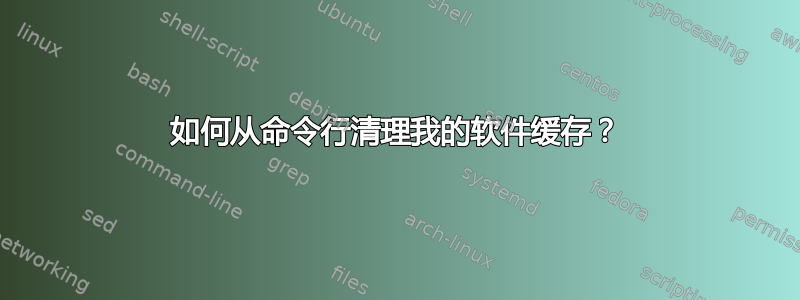 如何从命令行清理我的软件缓存？