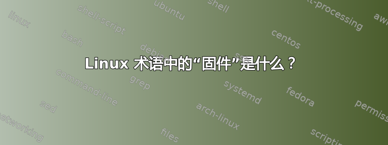 Linux 术语中的“固件”是什么？