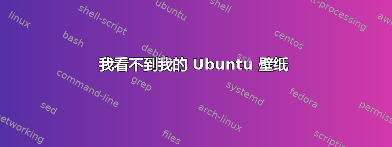 我看不到我的 Ubuntu 壁纸