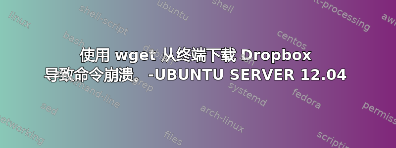 使用 wget 从终端下载 Dropbox 导致命令崩溃。-UBUNTU SERVER 12.04