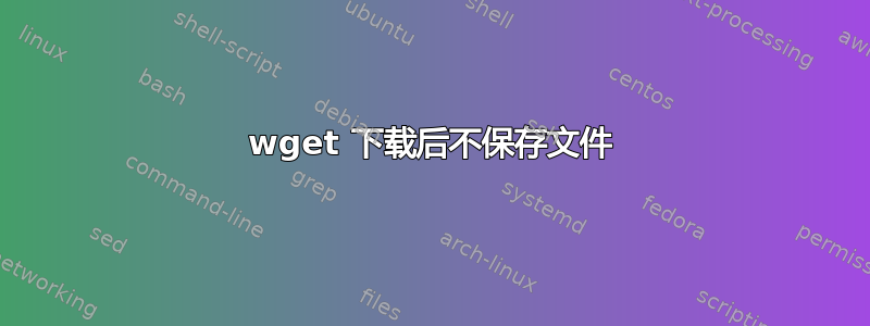 wget 下载后不保存文件