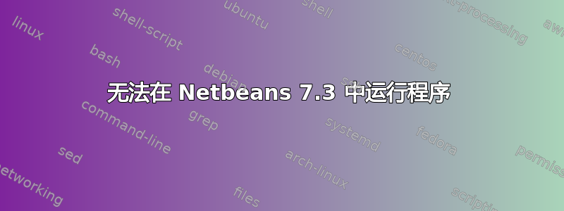 无法在 Netbeans 7.3 中运行程序