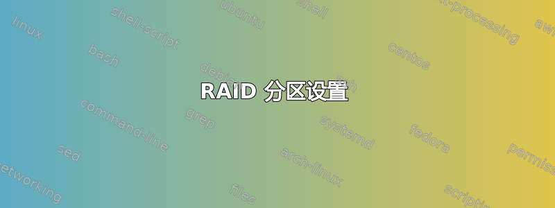 RAID 分区设置