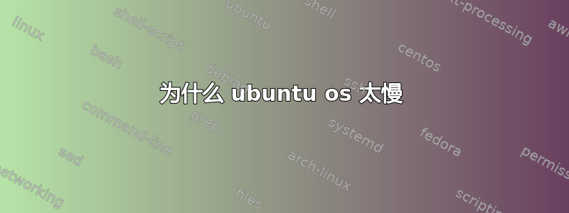 为什么 ubuntu os 太慢