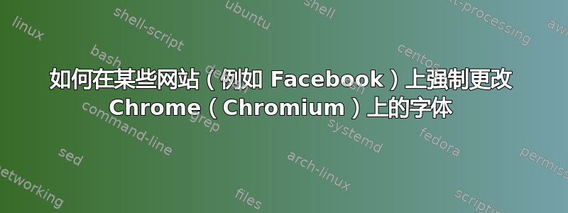 如何在某些网站（例如 Facebook）上强制更改 Chrome（Chromium）上的字体