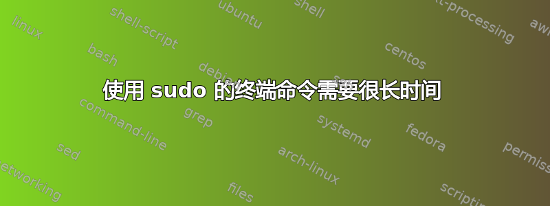 使用 sudo 的终端命令需要很长时间