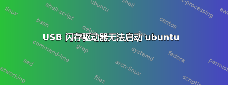 USB 闪存驱动器无法启动 ubuntu 