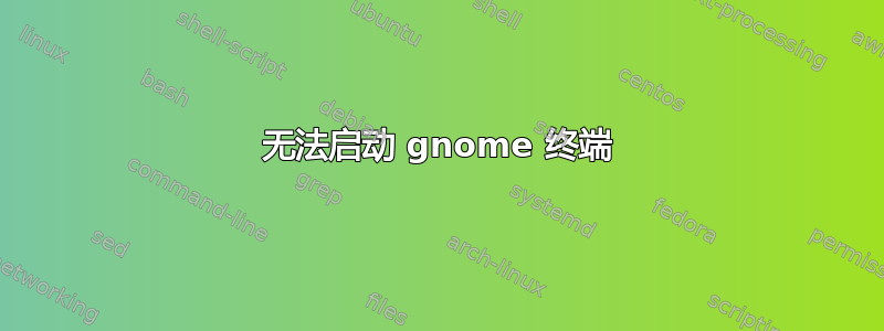 无法启动 gnome 终端