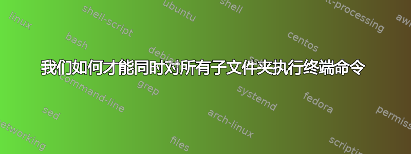 我们如何才能同时对所有子文件夹执行终端命令