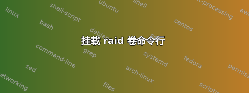 挂载 raid 卷命令行