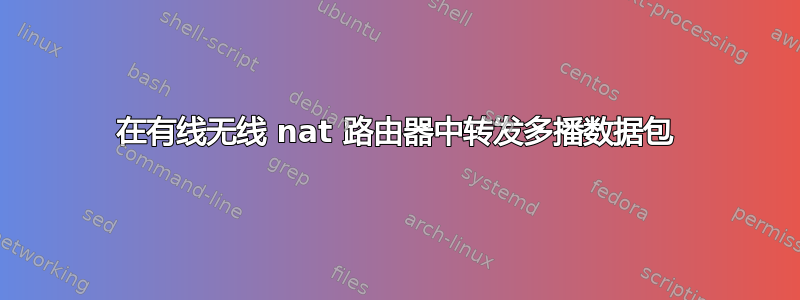 在有线无线 nat 路由器中转发多播数据包