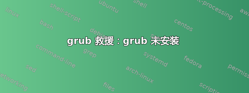 grub 救援：grub 未安装