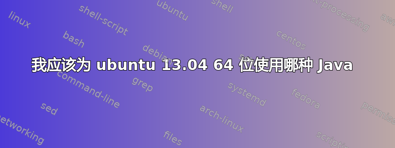 我应该为 ubuntu 13.04 64 位使用哪种 Java 