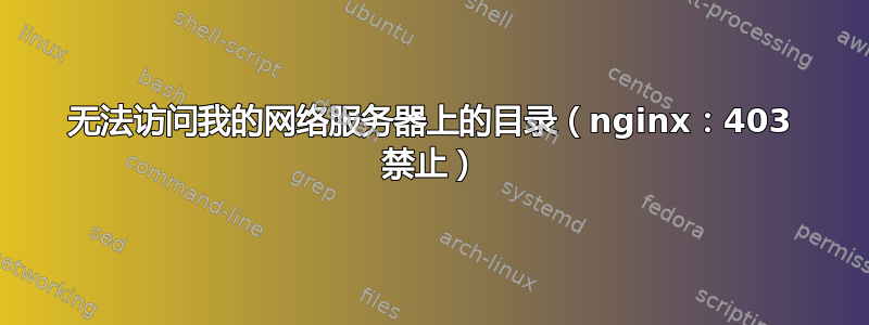 无法访问我的网络服务器上的目录（nginx：403 禁止）