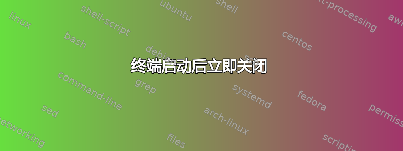 终端启动后立即关闭