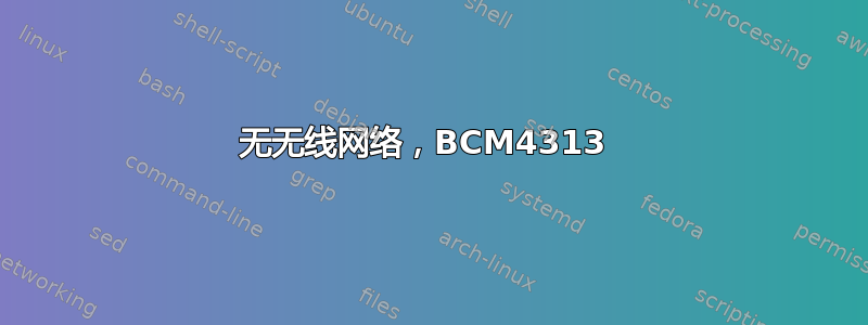 无无线网络，BCM4313 