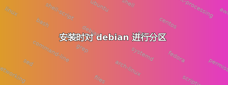 安装时对 debian 进行分区