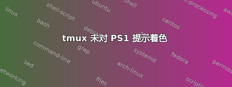 tmux 未对 PS1 提示着色