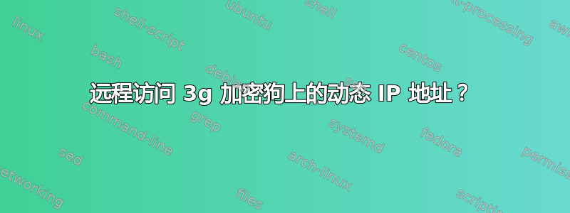 远程访问 3g 加密狗上的动态 IP 地址？