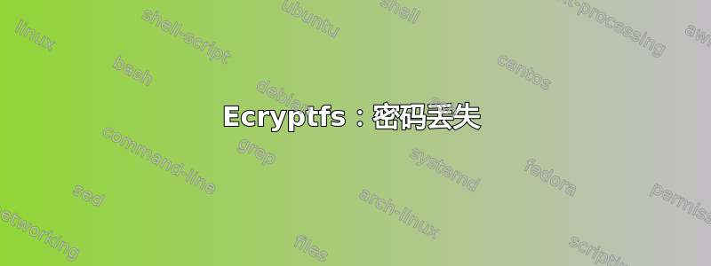 Ecryptfs：密码丢失