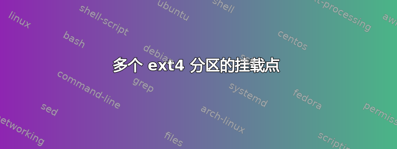 多个 ext4 分区的挂载点