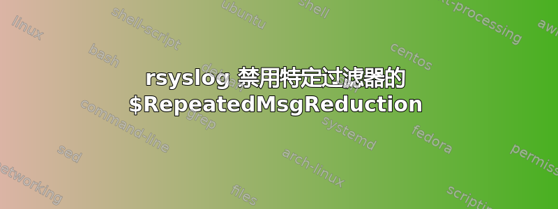 rsyslog 禁用特定过滤器的 $RepeatedMsgReduction