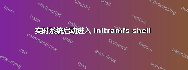 实时系统启动进入 initramfs shell