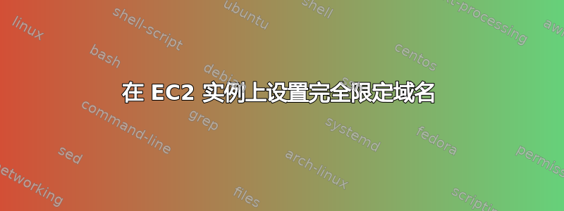 在 EC2 实例上设置完全限定域名