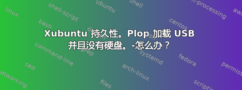 Xubuntu 持久性。Plop 加载 USB 并且没有硬盘。-怎么办？