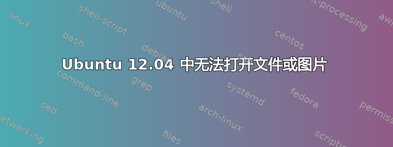 Ubuntu 12.04 中无法打开文件或图片