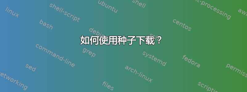 如何使用种子下载？