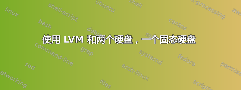 使用 LVM 和两个硬盘，一个固态硬盘