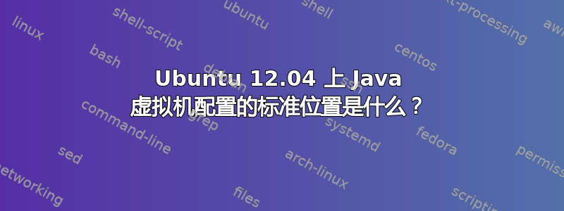 Ubuntu 12.04 上 Java 虚拟机配置的标准位置是什么？