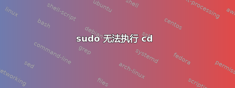 sudo 无法执行 cd 