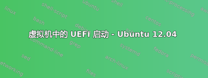 虚拟机中的 UEFI 启动 - Ubuntu 12.04