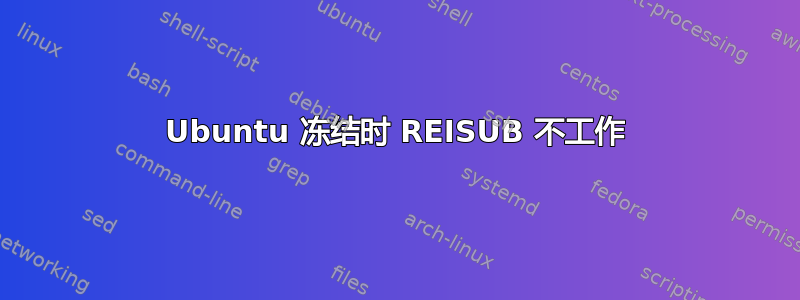 Ubuntu 冻结时 REISUB 不工作