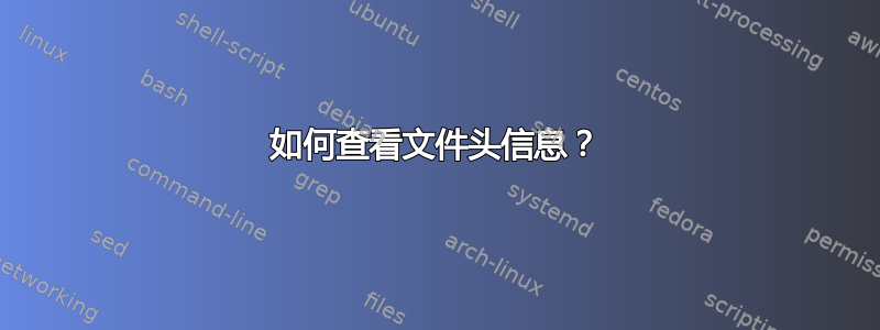 如何查看文件头信息？