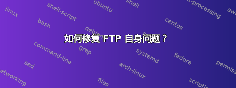 如何修复 FTP 自身问题？