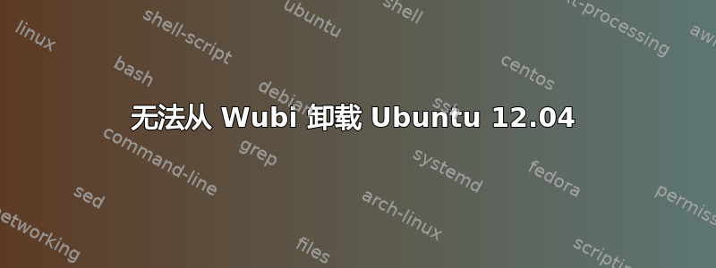 无法从 Wubi 卸载 Ubuntu 12.04