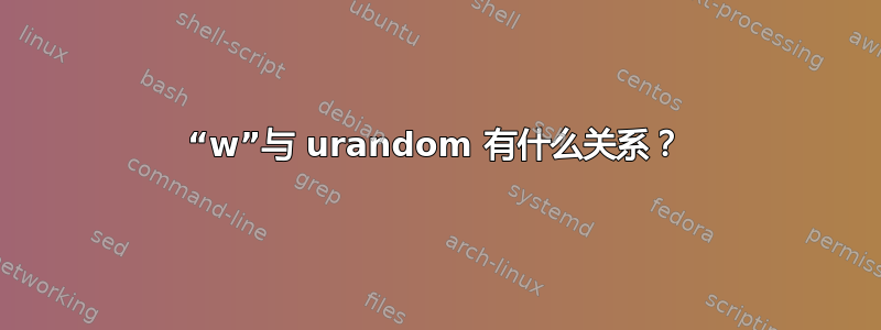 “w”与 urandom 有什么关系？