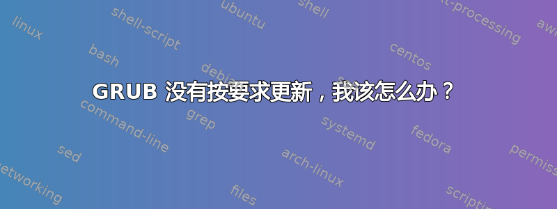 GRUB 没有按要求更新，我该怎么办？