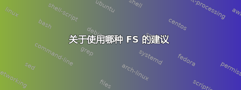 关于使用哪种 FS 的建议