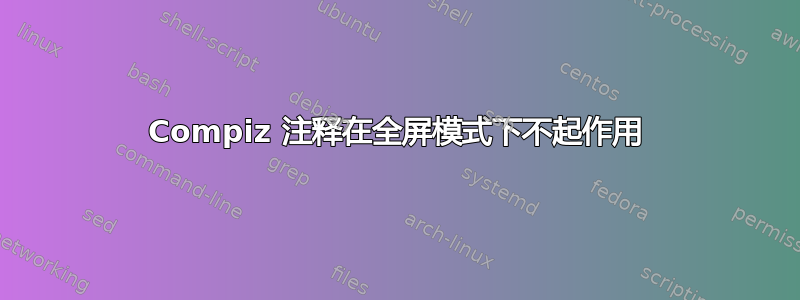 Compiz 注释在全屏模式下不起作用