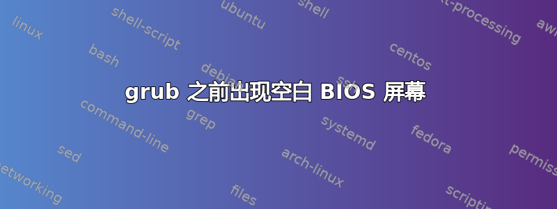 grub 之前出现空白 BIOS 屏幕