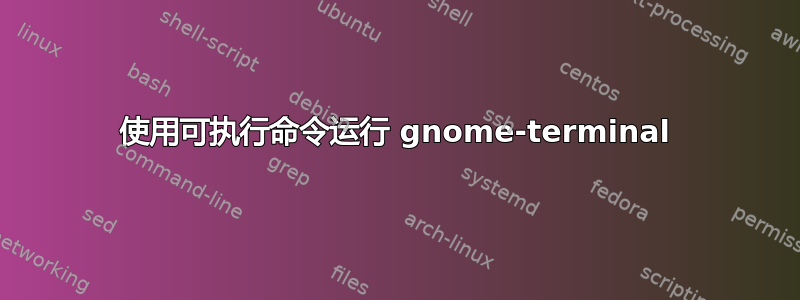 使用可执行命令运行 gnome-terminal