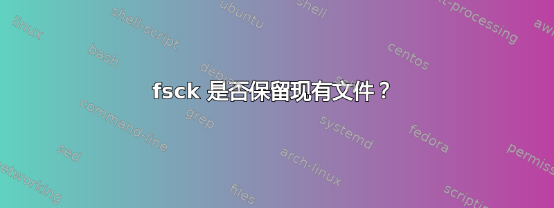 fsck 是否保留现有文件？