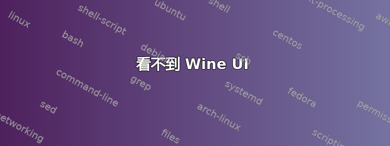 看不到 Wine UI