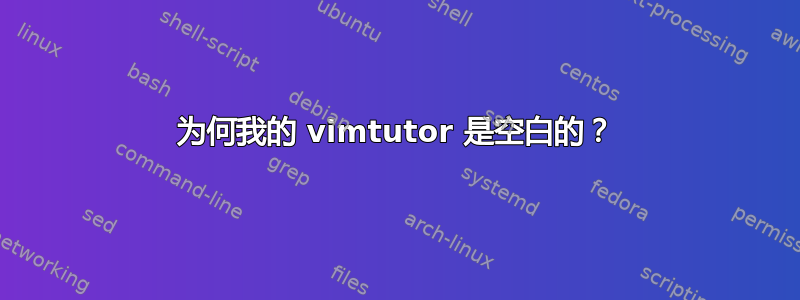 为何我的 vimtutor 是空白的？