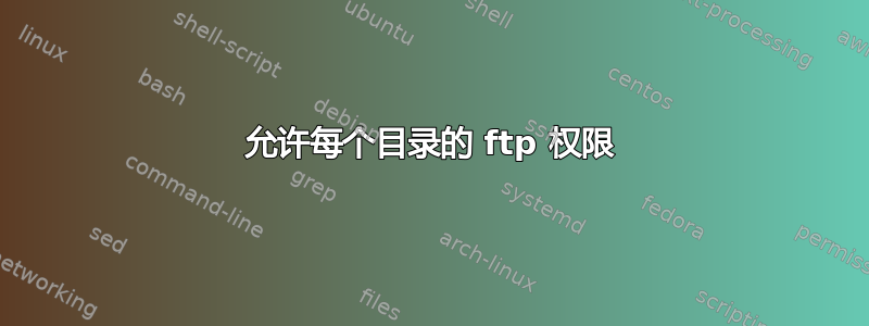 允许每个目录的 ftp 权限